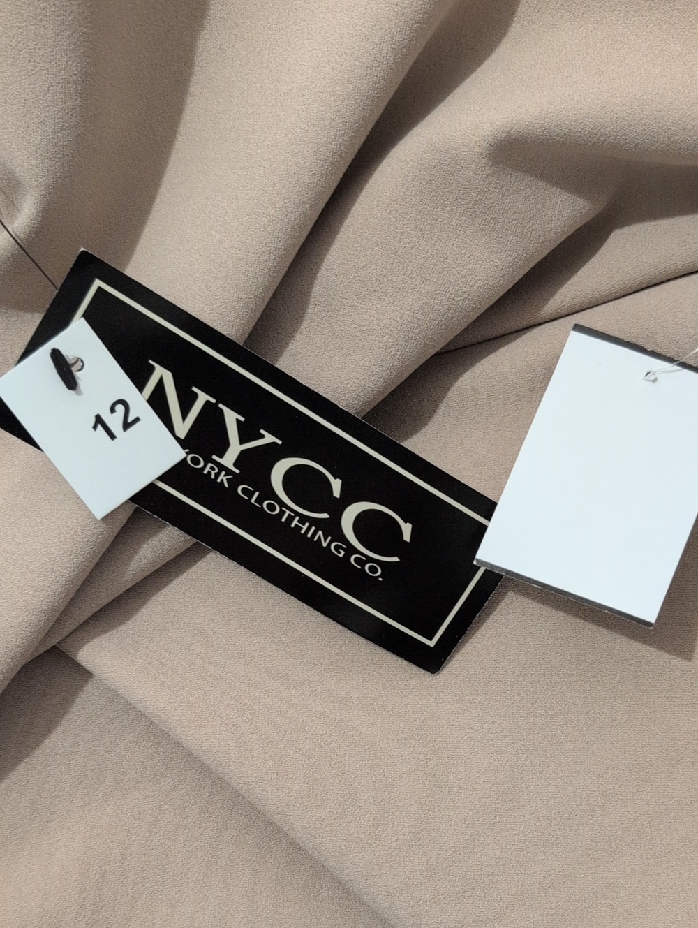 NYCC Neutral Beige Dress Top - Taupe. NWT